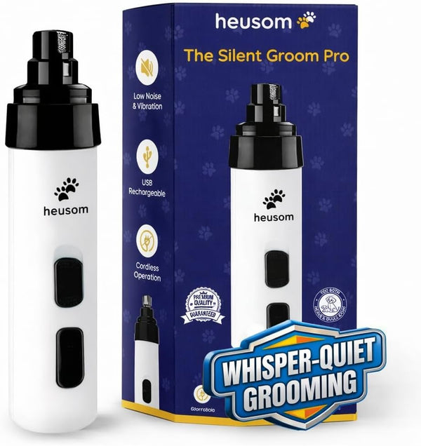 Silent Groom Pro Pet Nail Grinder | Whisper Quiet Claw Trimmer for Dogs, Cats and Other Animals | Safe & Stress Free Nail Grooming, Ideal for Sensitive Dogs of All Breeds & Sizes1