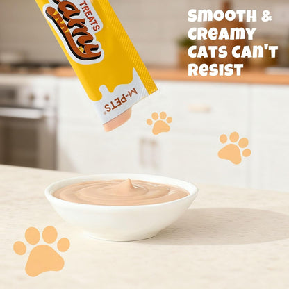 M-PETS Creamy Lickable Cat Treats – 4 Flavor Variety Pack, 20 Tubes of Healthy Squeeze up Snacks with Functional Nutrients for Hydration, Skin & Coat, and Digestive Health – Grain Free, High Protein3