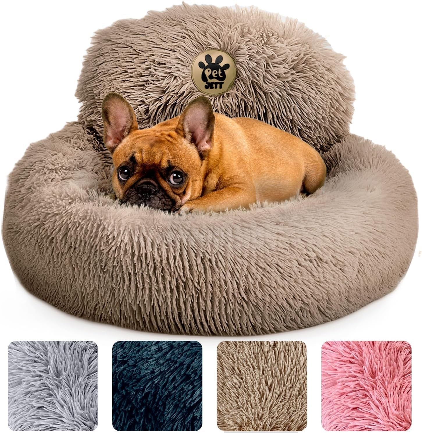 petjett-calming-dog-bed-medium-size-dog-30-donut-bed-washable-dog-bed-anti-slip-super-soft-fluffy-plush-round-dog-bed-anti-anxiety-premium-comfort-pet-bed-fits-dogs-upto-45-lbs-dark-grey