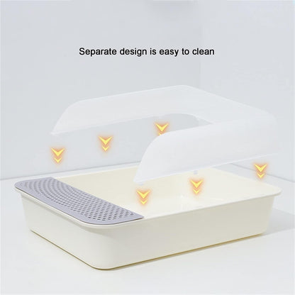 Dog Potty Training Toilet ﻿ Open Top Cat Litter Box Large Plastic Removable Easy Cleaning Litterbox Can Hold 8L, Suitable for 15KG(B)3