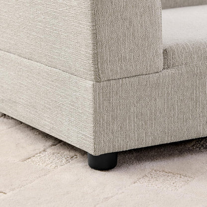 Oversized Dog Sofa Couch for Medium & Large Dogs, Modern Pet Couch Bed with Backrest & Armrests, Supportive Foam Cushion, Linen Fabric Dog Couch7
