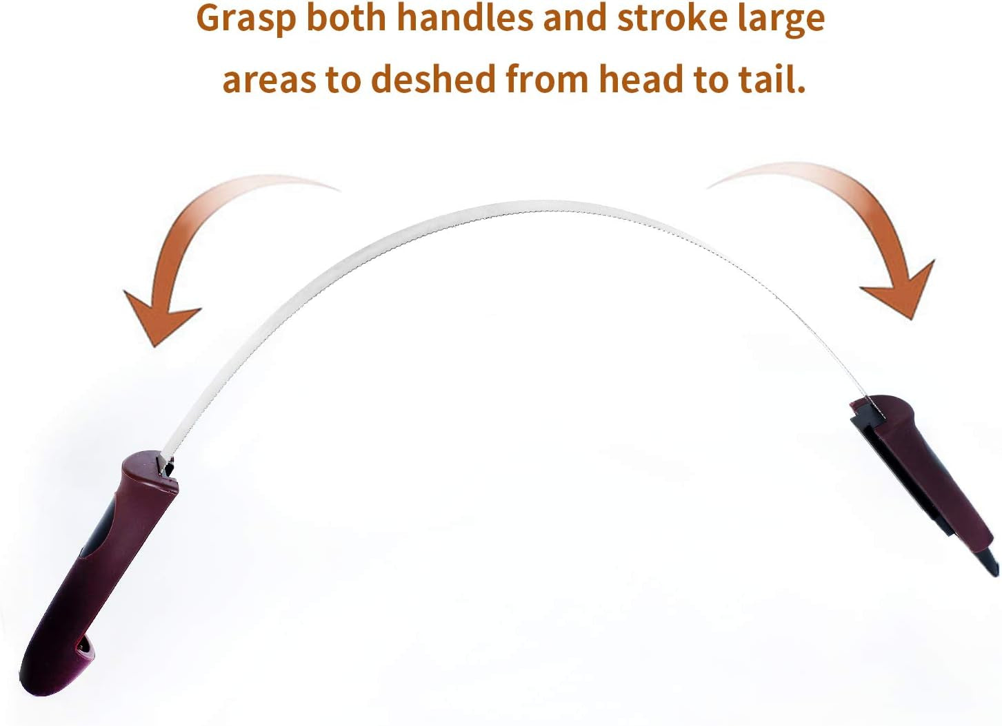 both-winners-dual-sided-shedding-blade-with-stainless-steel-blade-de-shedding-tool-for-all-dog-coat-types-soft-touch-grip-burgundy