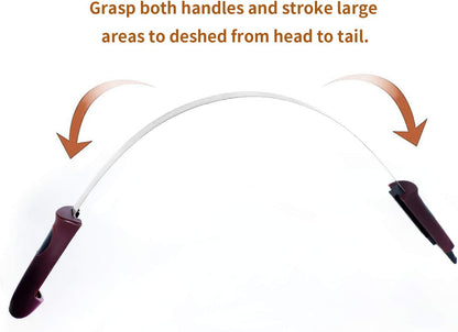 BOTH WINNERS Dual-Sided Shedding Blade with Stainless Steel Blade De-Shedding Tool for All Dog Coat Types- Soft Touch Grip (Burgundy)2
