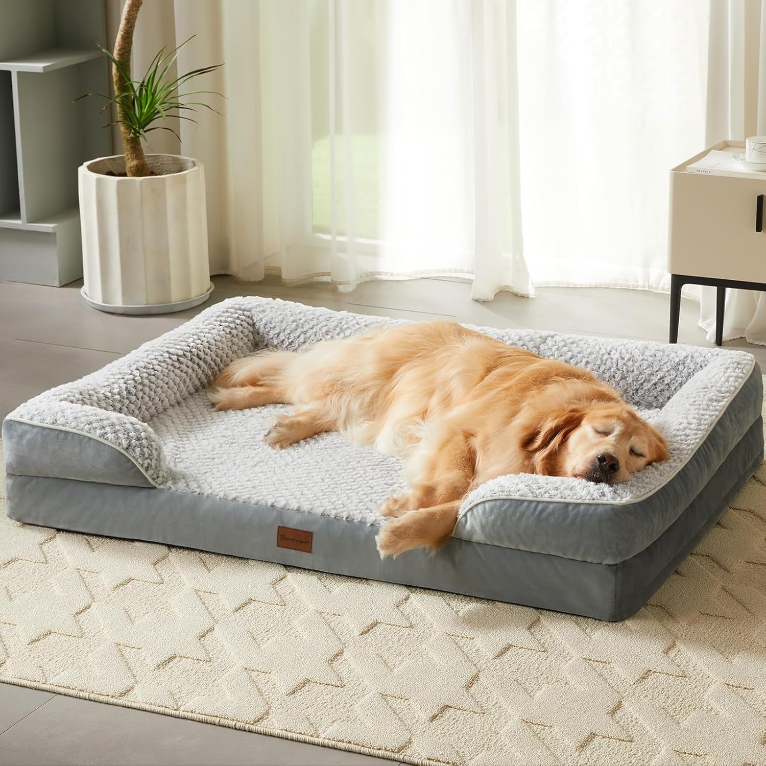 lextro-orthopedic-dog-beds-for-large-dogs-42x30-inch-extra-large-dog-bed-egg-crate-foam-bed-for-large-dogs-big-pet-bed-with-washable-removable-waterproof-pillow-cover-and-anti-slip-bottom-grey