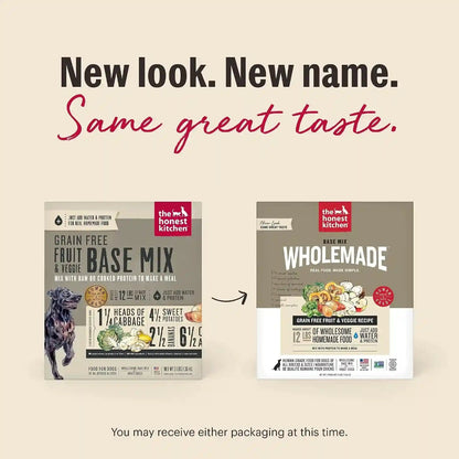 The Honest Kitchen Wholemade Grain Free Dog Food Base Mix, Veggie & Fruit, Human Grade, Easy Homemade Dog Food Starter, Just Add Water, Topper for Dry or Wet Dog Food, 7 Lb Bag Makes 28 Lbs3