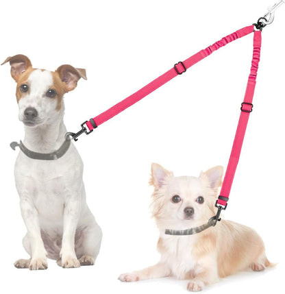 AUTOWT Double Dog Leash, No Tangle 360°Swivel Rotation Reflective Lead Attachment Adjustable Length Dual Two Dogs Lead Splitter, Comfortable Shock Absorbing Walking Training for 2 Dogs8
