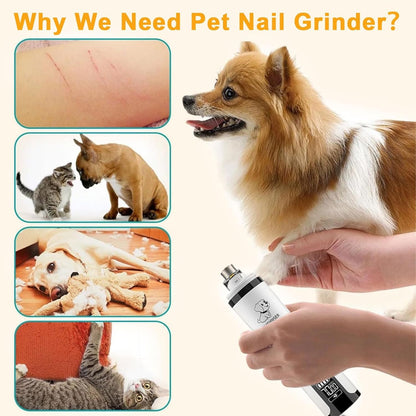 2026 Upgraded Silent Groom Pro Nail Grinder - 3-Speed Cordless Grooming Pro Nail Grinder, Pet Nail Trimmer with 2 LED Light,Usb-C Rechargeable & 2 Grinding Wheels for Small Medium Large Dogs and Cats5