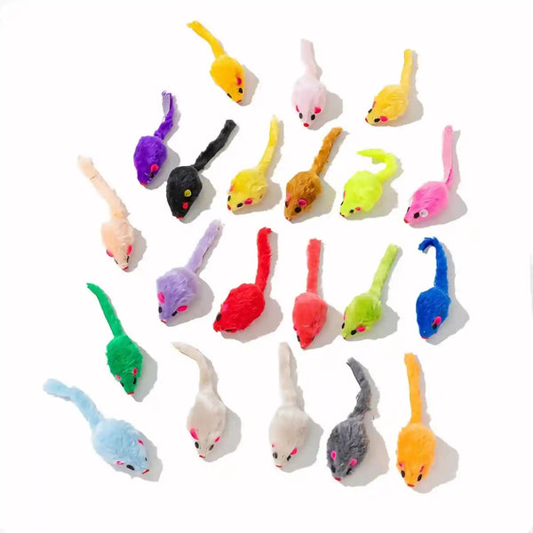 12PCS Cat Mouse Toys,Faux Fur Cat Mice Toys with Plastic Body, Interactive Catnip Toys for Indoor Cats,Perfect for Kittens, Cats, and Puppies!… | Realistic 3.9In Size with a Durable Plastic Body and Rattling Sound, Perfect for Indoor Cats, Kittens and Puppies4