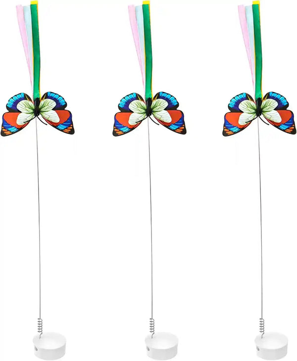 Potaroma Pack of 3 Butterfly Refills 3 in 1 Hide and Seek Cat Toys1