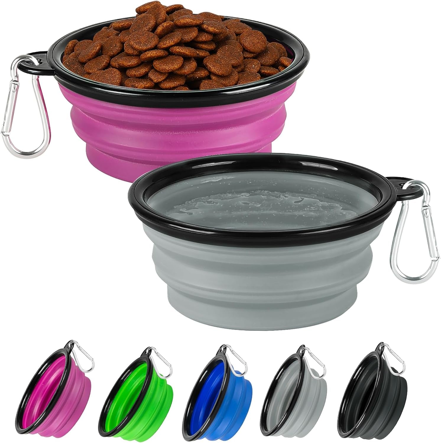 collapsible-dog-bowl-large-34oz-travel-dog-water-bowl-portable-2-pack-2-carabiner-clips-silicone-travel-dog-bowl-foldable-feeding-watering-dish-bowl-for-parking-walking-camping