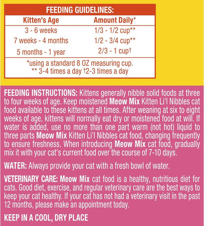 Meow Mix Cat Food, Kitten Formula, 3.15 Lb6