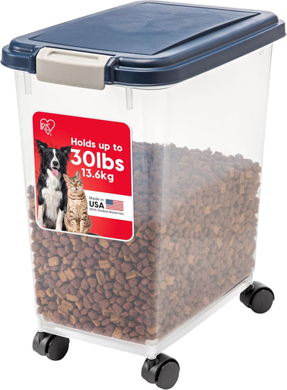IRIS USA Dog Food Storage Container, Airtight, 30 Lb Capacity, Wheels | Airtight Seal Keeps Kibble, Bird Seed, and Pet Food Fresh While Wheels Provide Easy Mobility around the Home.16
