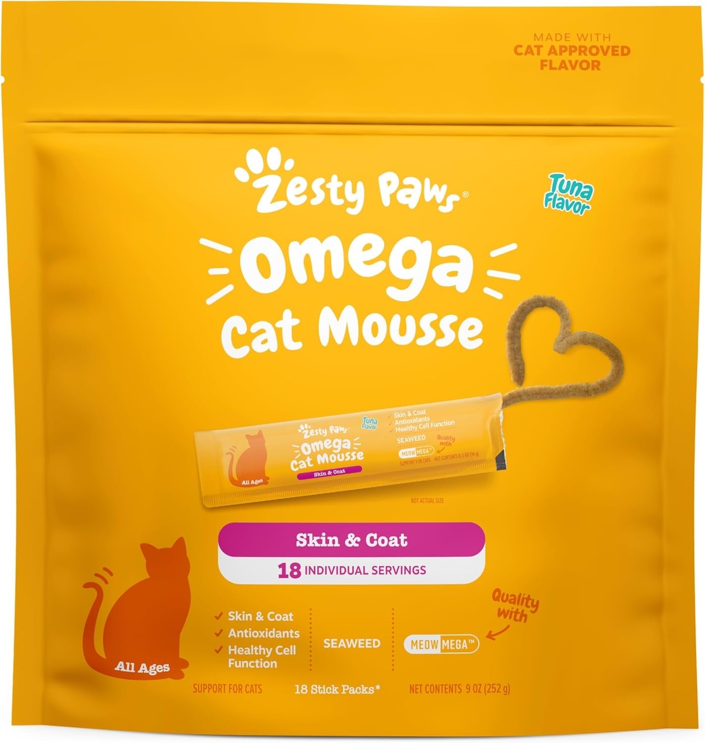 zesty-paws-omega-cat-mousse-squeezable-cat-supplement-with-seaweed-omega-fatty-acids-antioxidants-vitamins-minerals-skin-coat-support-for-cats-tuna-fish-flavor-18-count