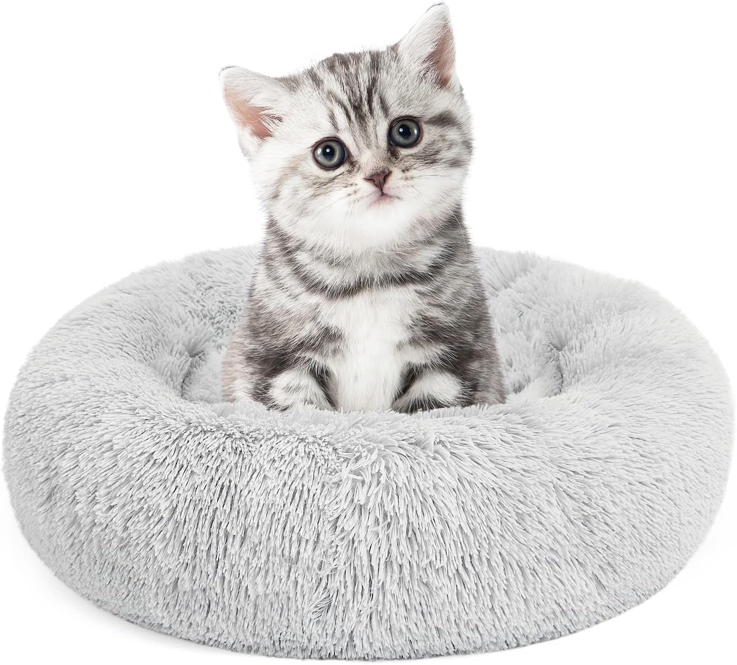 mixjoy-orthopedic-dog-bed-comfortable-donut-cuddler-round-pet-beds-ultra-soft-washable-dog-and-cat-cushion-20-23-30-23-brown
