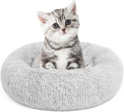 MIXJOY Orthopedic Dog Bed Comfortable Donut Cuddler round Pet Beds Ultra Soft Washable Dog and Cat Cushion (20''/23''/30'') (23'', Brown)18