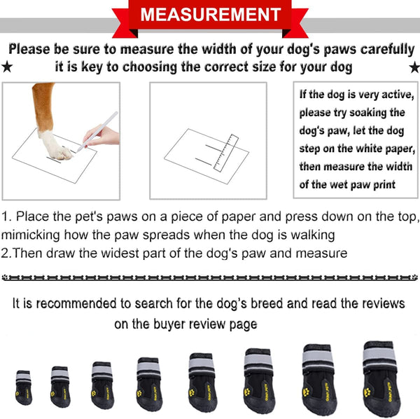 QUMY Dog Shoes for Hot Pavement, Dog Snow Boots & Paw Protectors for Winter | Dog Booties Medium Large Size Dogs, Water-Resistant in the Rain, Outdoor Walking, Indoor Hardfloors Skid-Resistant Sole Black2