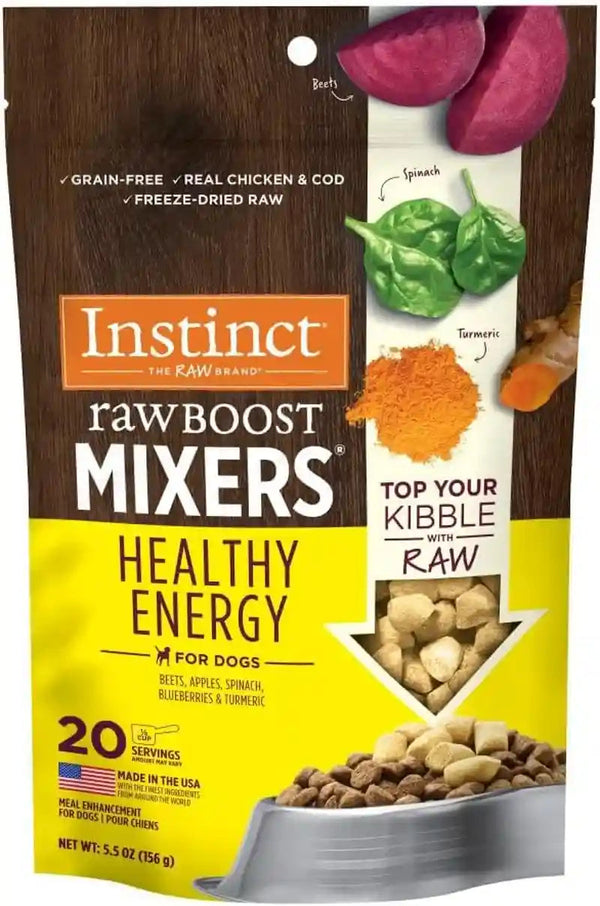 Instinct Freeze Dried Mixers, Dog Food Toppers, Gut Health, 5.5 Oz. Bag38