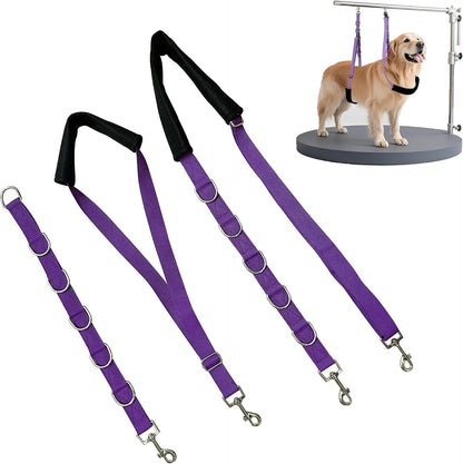 Pet Grooming Loop and Belly Strap for Dogs with Extension Strap, Nylon Restraint Noose Adjustable Slip Rope Dog Grooming Supplies for Dog Grooming Arm and Pet Grooming Table - 3 Pack1