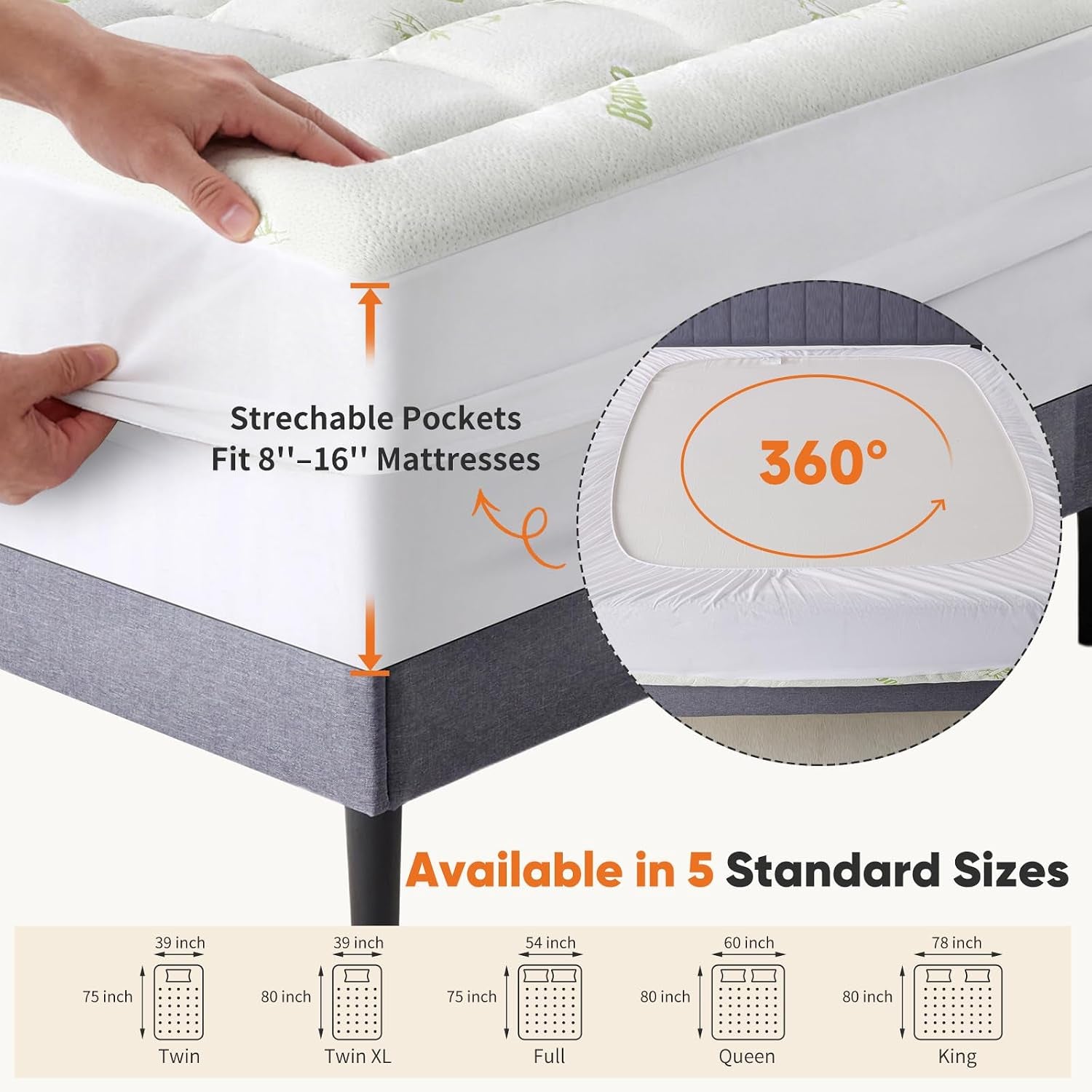 twin-mattress-topper-pillow-top-bed-topper-deep-pocket-comfort-breathable-cooling-soft-viscose-bamboo-pillow-cover-green