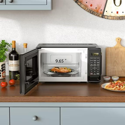 Compact 0.7 Cu Ft Countertop Microwave Oven, 700 Watts Small Microwave for Dorm, Office & Apartment Kitchen, Mini Microwave with Even Heating, One-Touch Popcorn & Defrost.3