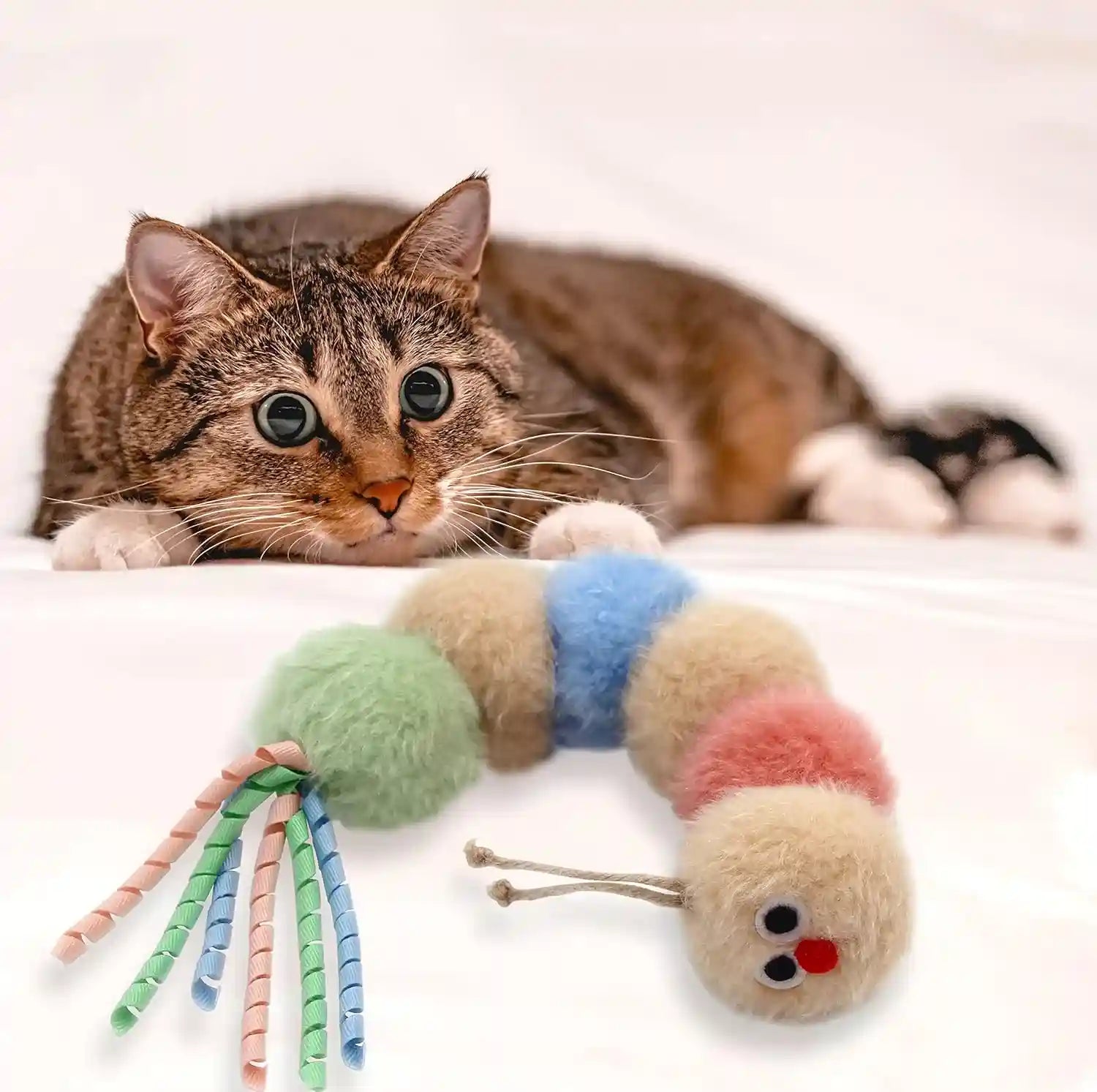 jumpaws-interactive-natural-catnip-kicker-with-rattle-and-ribbon-bite-resistant-for-all-ages-indoor-cat-soft-caterpillar-kicker-fluffy-kitten-toy