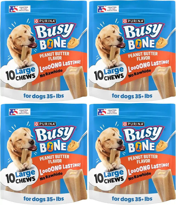 Purina Busy Bone Adult Dog Chew Bone Treats, Peanut Butter - 10 Ct. Pouch13