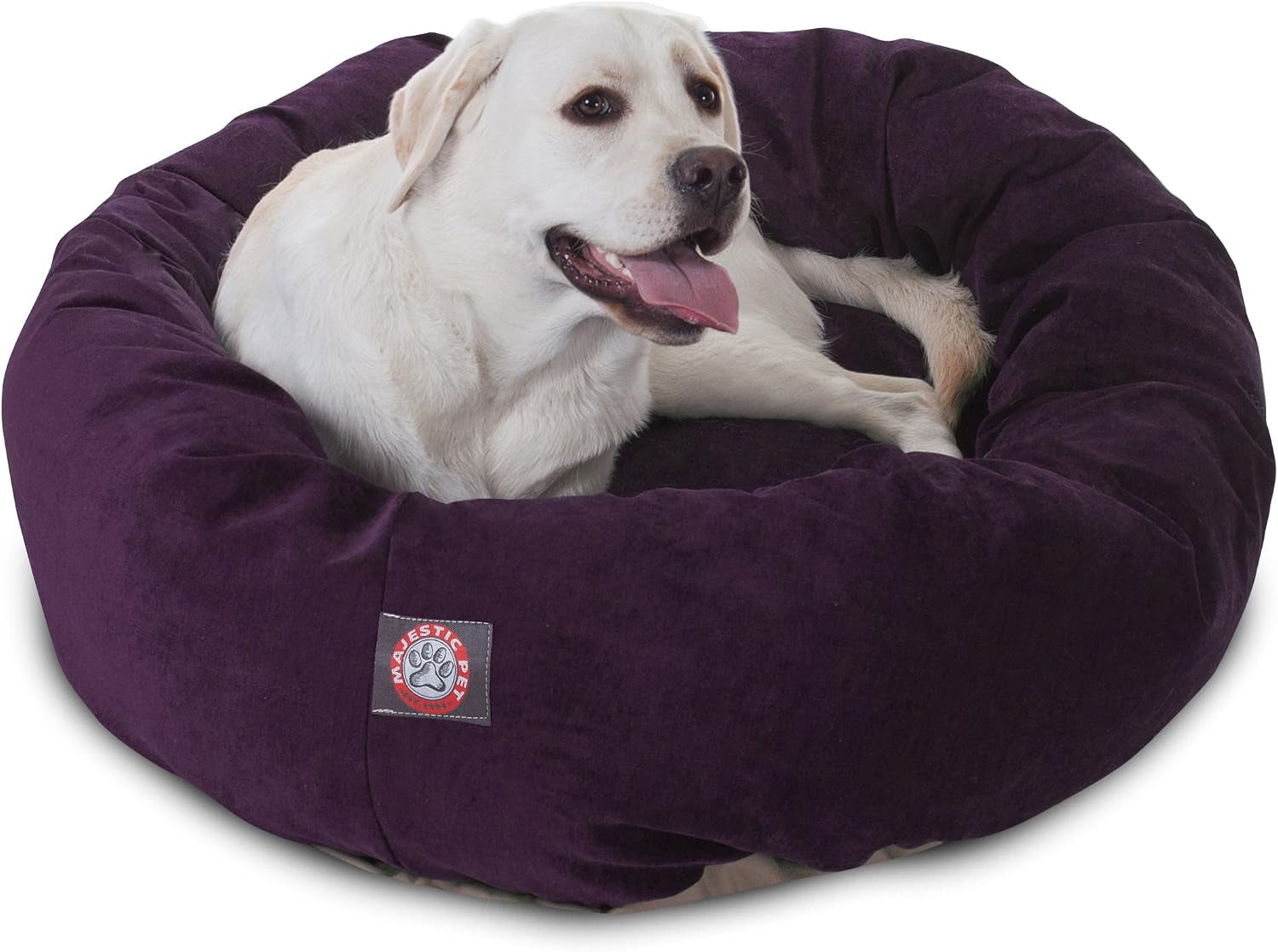majestic-pet-40-inch-micro-velvet-calming-dog-bed-washable-cozy-soft-round-dog-bed-with-spine-for-head-support-fluffy-donut-dog-bed-40x29x9-inch-round-pet-bed-large-pearl