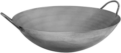 Carbon Steel Chinese Cantonese Style Wok Pan Frying Pan,24 Inch,Two Side Handle1