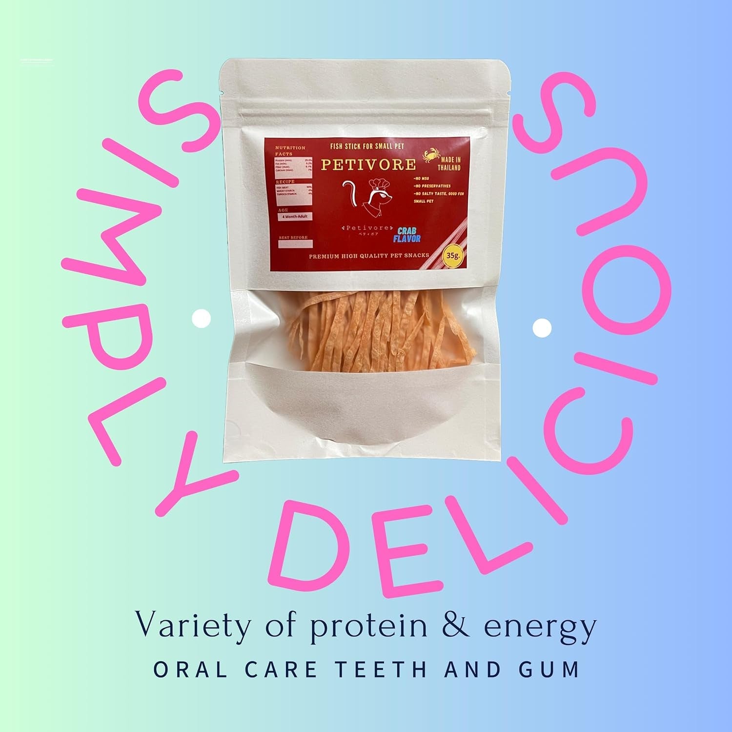 crab-flavor-premium-fish-snack-for-sugar-glider-and-small-exotic-pet-made-from-real-fish-hamster-squirrel-chinchillas-marmoset-yummy-treats-snacks-and-food-35g