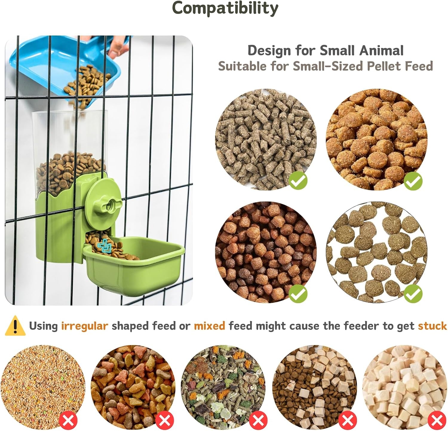 automatic-pet-food-water-dispenser-auto-gravity-pet-feeder-water-bottle-set-for-cage-feeding-station-for-puppy-kitten-rabbit-guinea-pigs-chinchilla-ferret-hedgehog-green