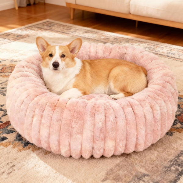 Washable Small Cat Dog Bed,Puppy Bed Cat Beds for Indoor Cats(Grey,S) | Calming anti Anxiety round Donut Dog Bed,Cute Fluffy Puppy Dogs Beds for Small Dogs, Anti-Slip Comfort Pet Bed10