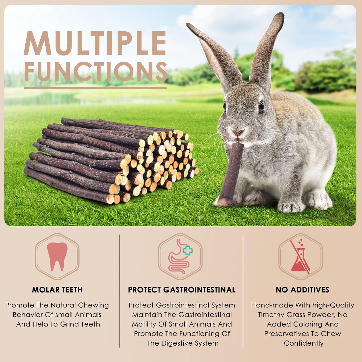 bissap-apple-sticks-for-rabbits-natural-bunny-chew-toys-and-treats-for-chinchilla-guinea-pig-hamster-gerbil-small-animals-pet-apple-wood-stick-toys-teeth-grinding-230g-8-1oz