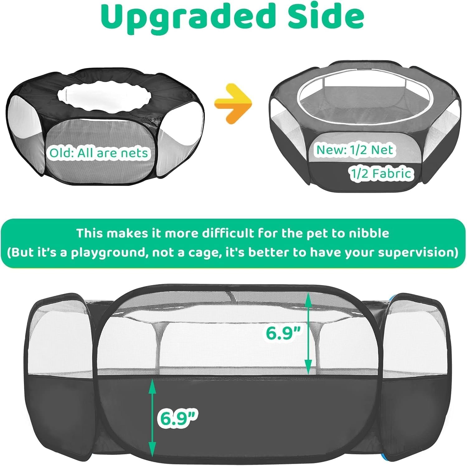 amakunft-small-animal-pop-up-playpen-with-mesh-cover-47-x-23-6-x-15-chicken-brooder-box-play-pen-indoor-outdoor-for-guinea-pigs-bunny-rabbits-ferrets-chinchillas-kittens-indoor-outdoor-water-resistant-chicken-brooder-travel-playpen-for-rabbits-ferrets-hamsters-and-kittens