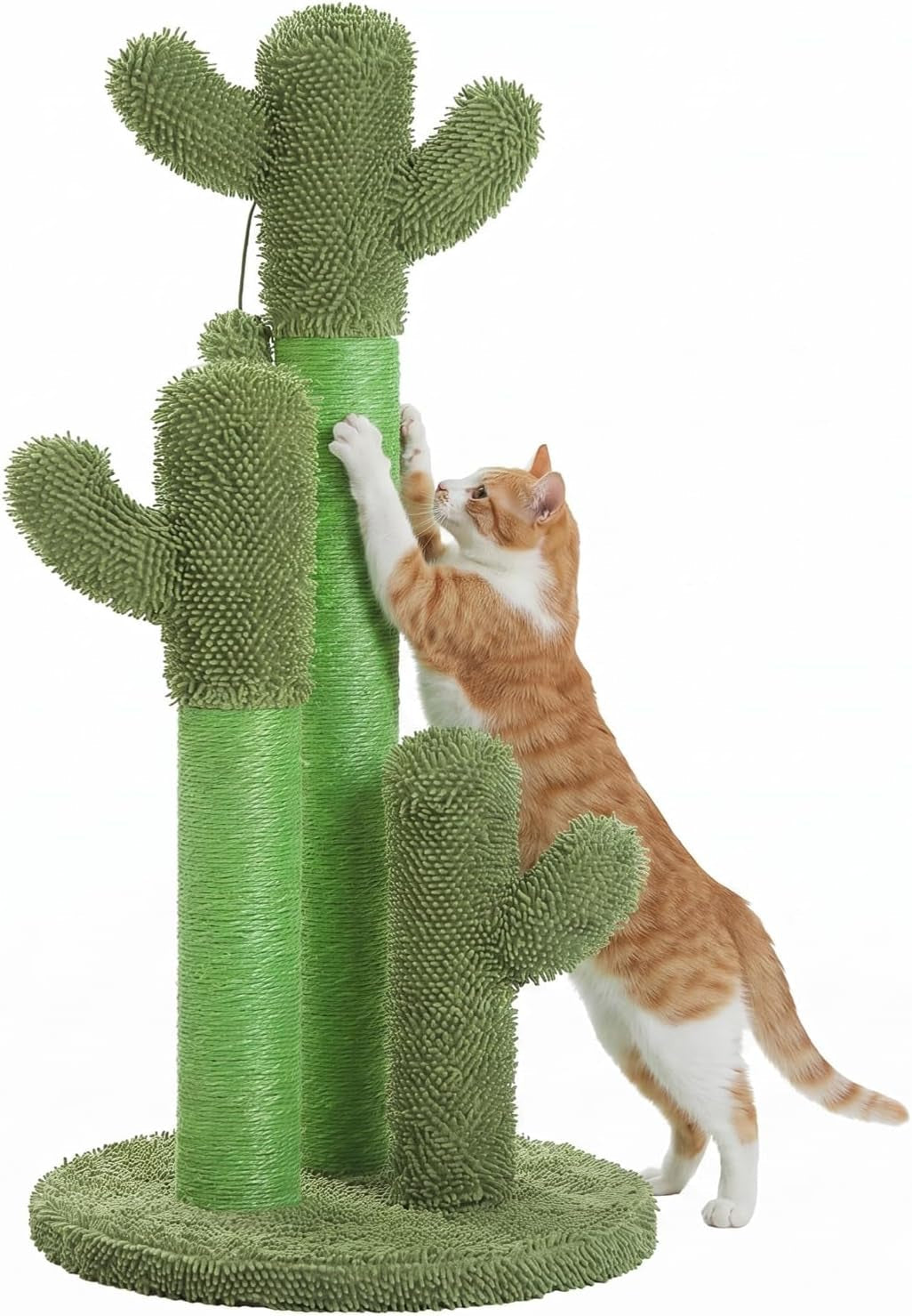 pawz-road-cactus-cat-scratching-post-23-cat-scratcher-with-toy-ball-cactus-cat-tree-with-3-sisal-carpet-scratching-posts-soft-carpet-base-top-interactive-ball-for-indoor-cats