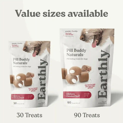 Presidio Earthly Pill Buddy Naturals - PB & Apple Recipe Pill Hiding Treats for Dogs - Make a Perfect Pill Concealing Pocket or Pouch for Any Size Medication - 30 Servings6