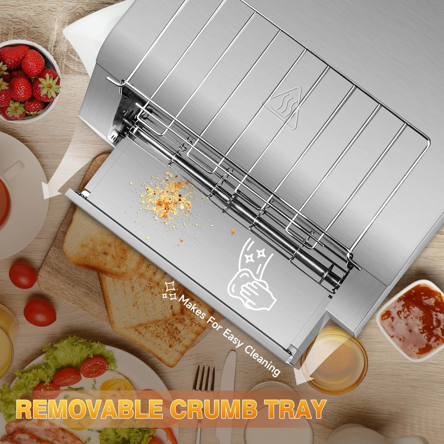 commercial-conveyor-toaster-450-slices-hour-stainless-steel-toaster-2600w-heavy-duty-industrial-toasters-electric-oven-with-dual-heating-tube-for-bagel-bread-croissant-bakery-restaurant-cafe