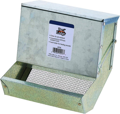 Pet Lodge® Small Animal Feeder with Lid and Sifter Bottom | Outdoor Gravity Feeder for Rabbits, Ferrets and Other Small Animals | Heavy Duty and Durable1