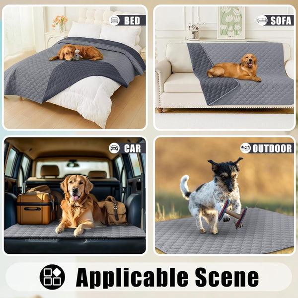 Smiry Waterproof Dog Bed Cover Blanket, Reversible Pet Blanket | Soft Reversible, Washable Leakproof Cats Dogs Couch Cover for Sofa, Couch, Furniture (30X70 Inch)7