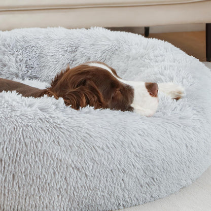 ELSKER&HOME 39'' Donut Dog Bed, Calming Dog Bed for Large Sized Dog | Washable, Warming Soft, for Large Dogs, Anti-Anxiety Fluffy Plush Cushion, Fits up to 120 Lbs Pets5