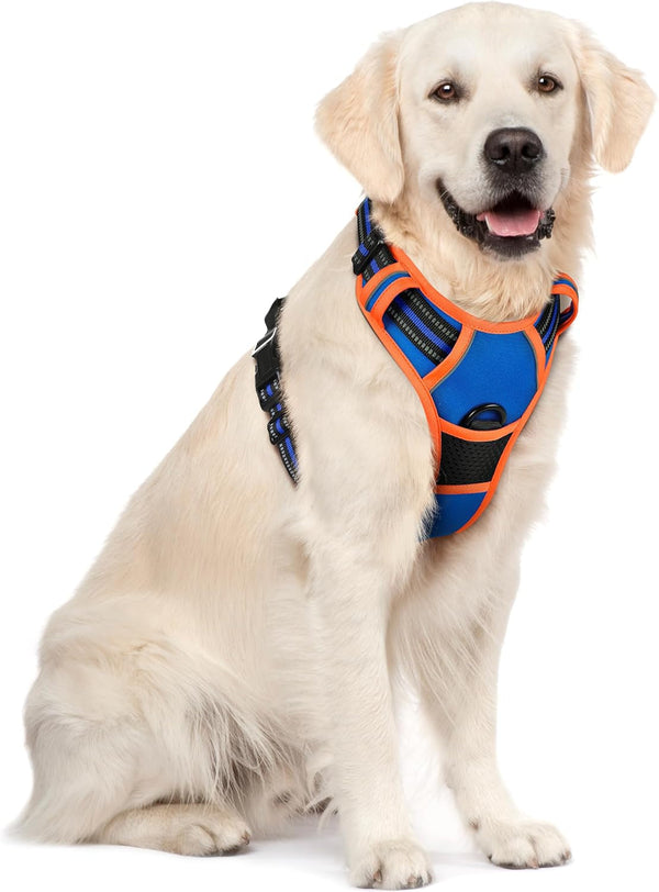 Rabbitgoo Dog Harness, No Pull for Large Dogs with 2 Leash Clips, Pet Vest | No Choke with Handle, Adjustable Soft Padded, Reflective, Easy Control for Walking, Black, Large19