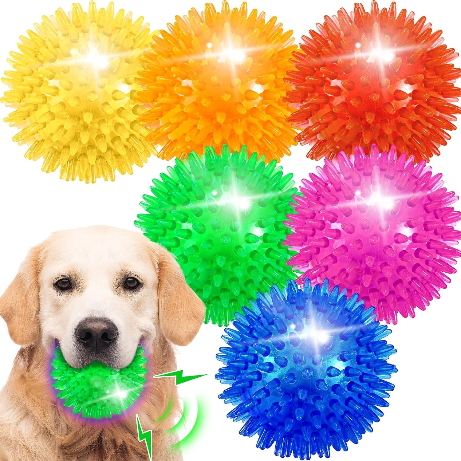 6-pack-2-5-light-up-squeaky-dog-balls-spiky-dog-toy-balls-for-puppy-small-medium-dogs