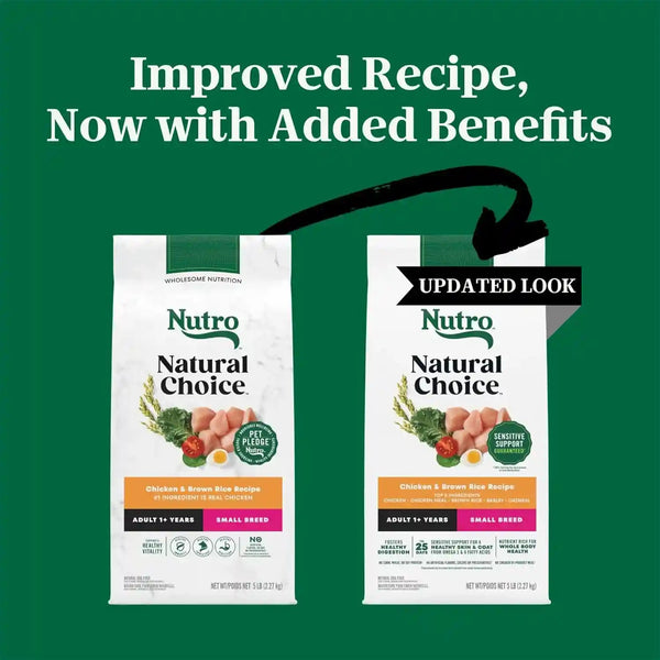 Nutro Natural Choice Small Breed Dry Dog Food, Chicken & Rice, 5 Lb | Non-Gmo, Real Chicken #1 Ingredient, No Corn, Wheat, Soy, Omega-3 & 6 for Soft Shiny Coat, Supports Energy, Bones & Muscles2