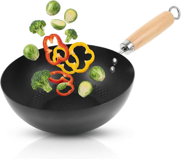 Small Iron Pot Japanese Style Mini Wok 8 Inch Flat Bottom Cast Iron Pan for Single Serving Cooking Compatible with Induction Gas Electric Stoves1