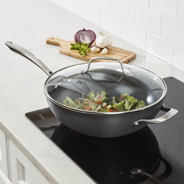 GG26-30H Greengourmet Hard-Anodized Nonstick Stir-Fry Wok with Glass Cover 12-Inch4