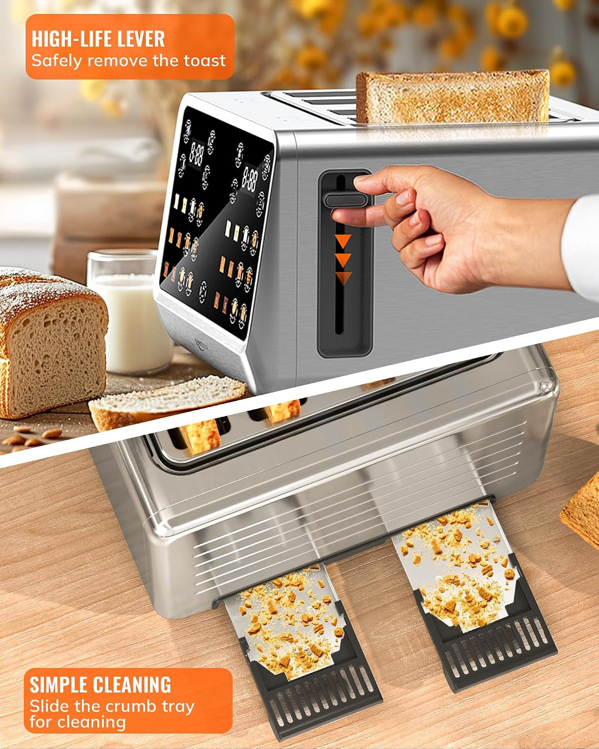 toaster-4-slice-with-touchscreen-memory-function-single-slot-focus-1800w-smart-digital-toaster-for-ultimate-control-wide-slot-to-reheat-defrost-bagels-bread-waffles-stainless-steel