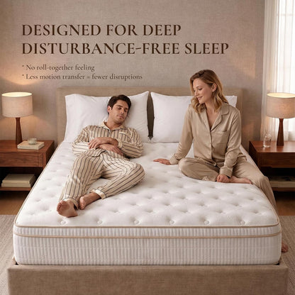 Queen Size Mattress 14 Inches, Medium Firm Hybrid | Breathable Hybrid Comfort with Responsive Support, Motion Isolation, Reinforced Edges, and Certipur-Us Certified Foam.8