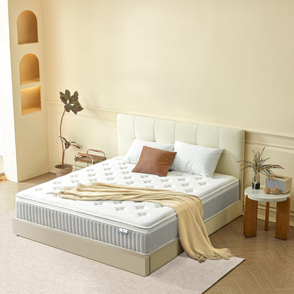 Full Size Mattress, 12 Inch Memory Foam Hybrid Mattress in a Box with Pocket Springs for Motion Isolation, Pressure Relief, Medium Firm, Certipur-Us6