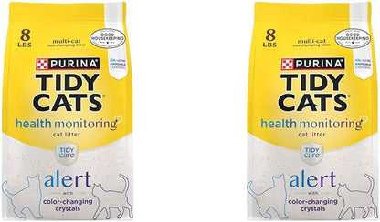 Purina Tidy Cats Care Alert Health Monitoring Litter, 8 Lb | Non-Clumping Color Changing Crystal Litter with Long-Lasting Ammonia Odor Control8