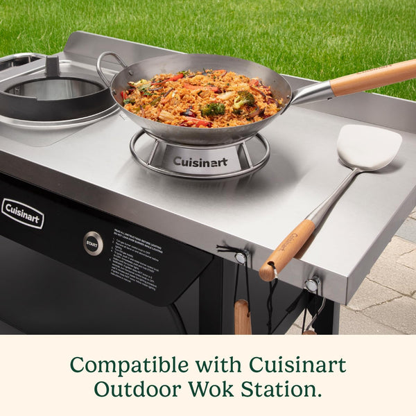 12” Carbon Steel Hammered Wok, Traditional round Bottom, Stir Fry Pan with Wooden & Helper Handle for Authentic Asian Cuisine, Wok Hei Cooking Perfect for Stir-Fry, Sauté & Deep Fry3