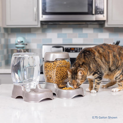 Petmate Pet Cafe Cat and Dog Gravity Water Dispenser - Water Bowl for Cats and Dogs, USA Made, 0.75 GAL, Pearl Gray7